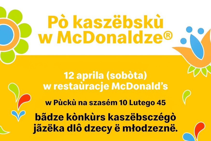 Puck: Konkurs „Pò kaszëbskù w McDonaldze” dla dzieci i młodzieży