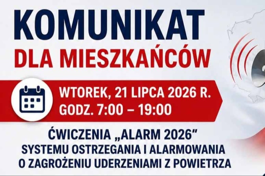 22 lipca zawyją syreny na Kaszubach. Ćwiczenia ALARM-2026