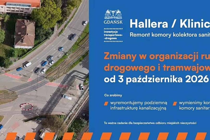 Gdańsk: Remonty na Hallera, Klinicznej i Grunwaldzkiej
